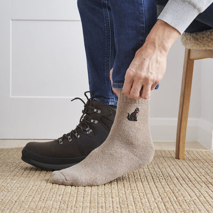 Tabby Cat Wool-Blend Socks from Sweet William