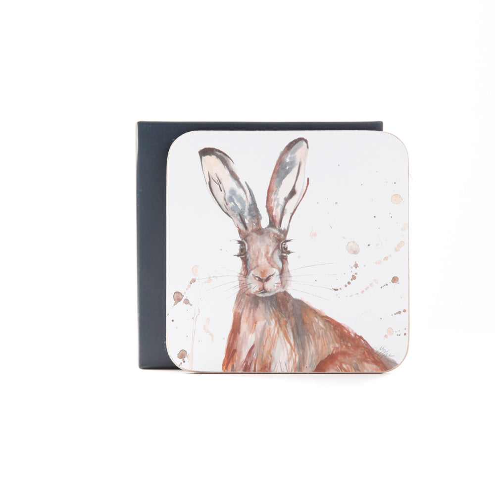 The Meadow Hare Set of 4 Coasters by Meg Hawkins