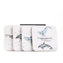 The Ocean Whales Set of 4 Coasters by Meg Hawkins