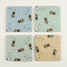 Vintage Bee Set of 4 Coasters