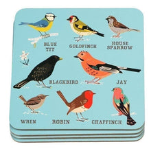 Garden Birds Set of 4 Cork-Backed Coasters from Rex London