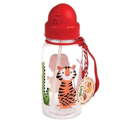 Colourful Creatures 500ml Water Bottle with Straw from Rex London