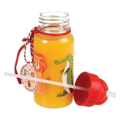Colourful Creatures 500ml Water Bottle with Straw from Rex London