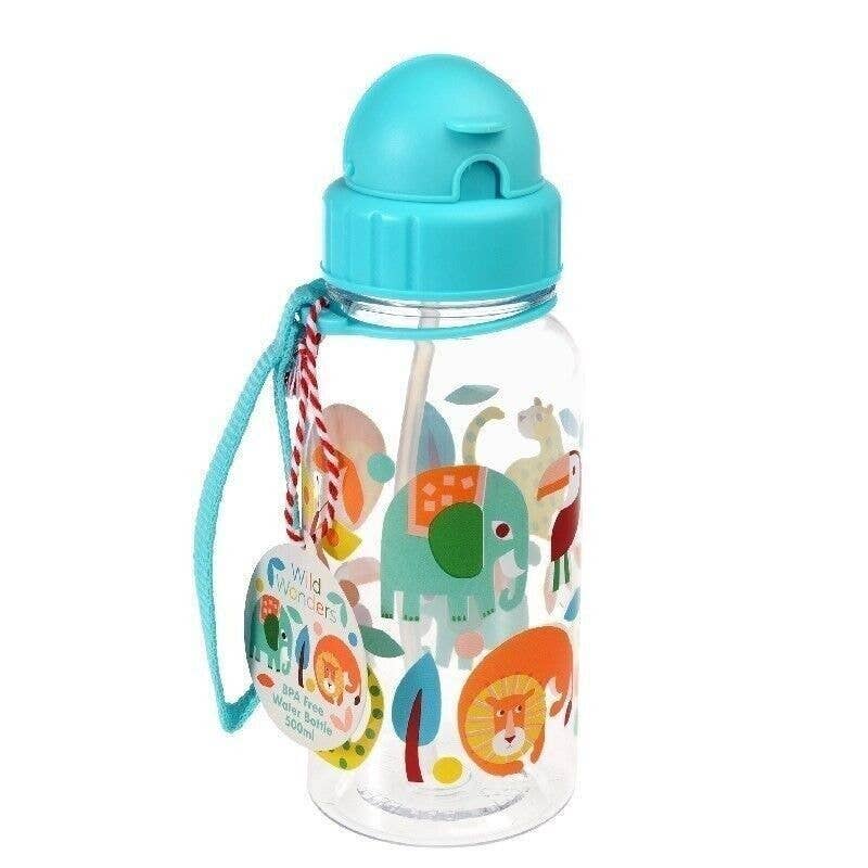 Wild Wonders 500ml Water Bottle with Straw from Rex London