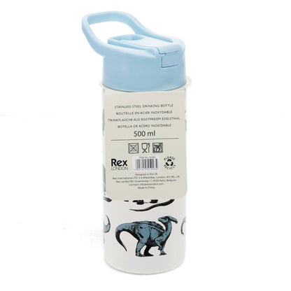 Dinosaurs 500ml Stainless Steel Water Bottle from Rex London