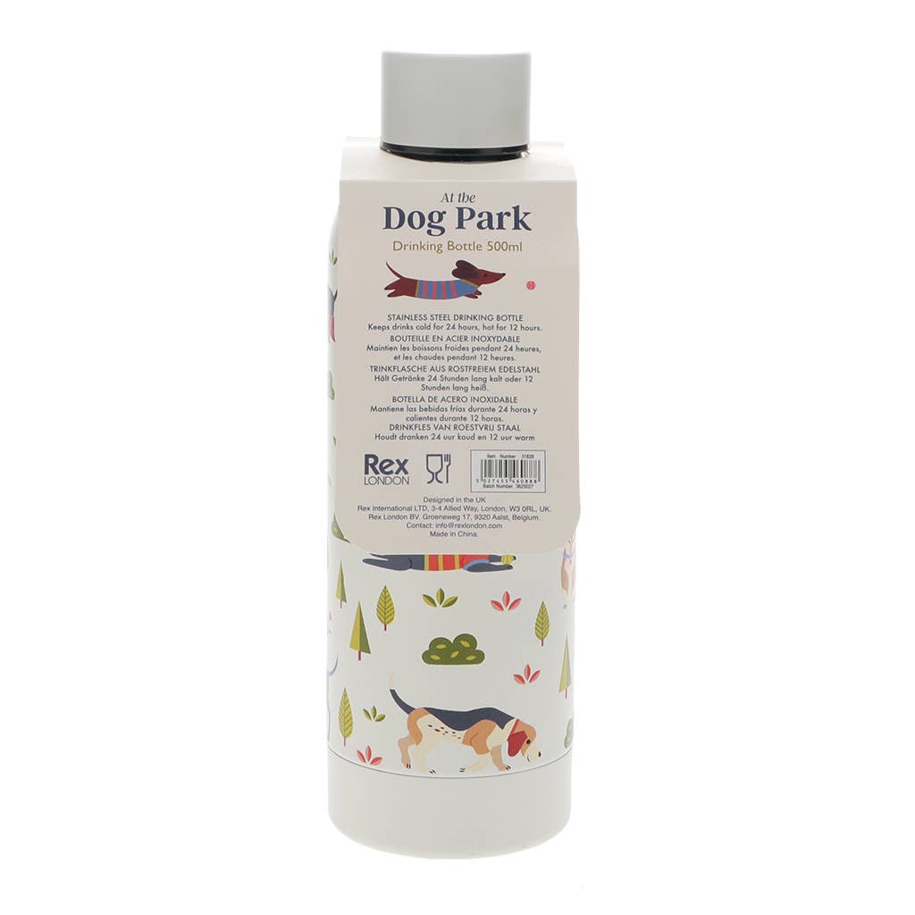 Dog Park 500ml Insulated Stainless Steel Bottle from Rex London