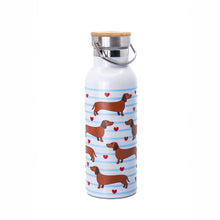 Sausage Dog 425ml Stainless Steel Water Bottle from Sass & Belle