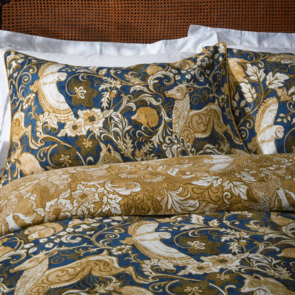 Harewood 100% Cotton Duvet Cover Set in Blue