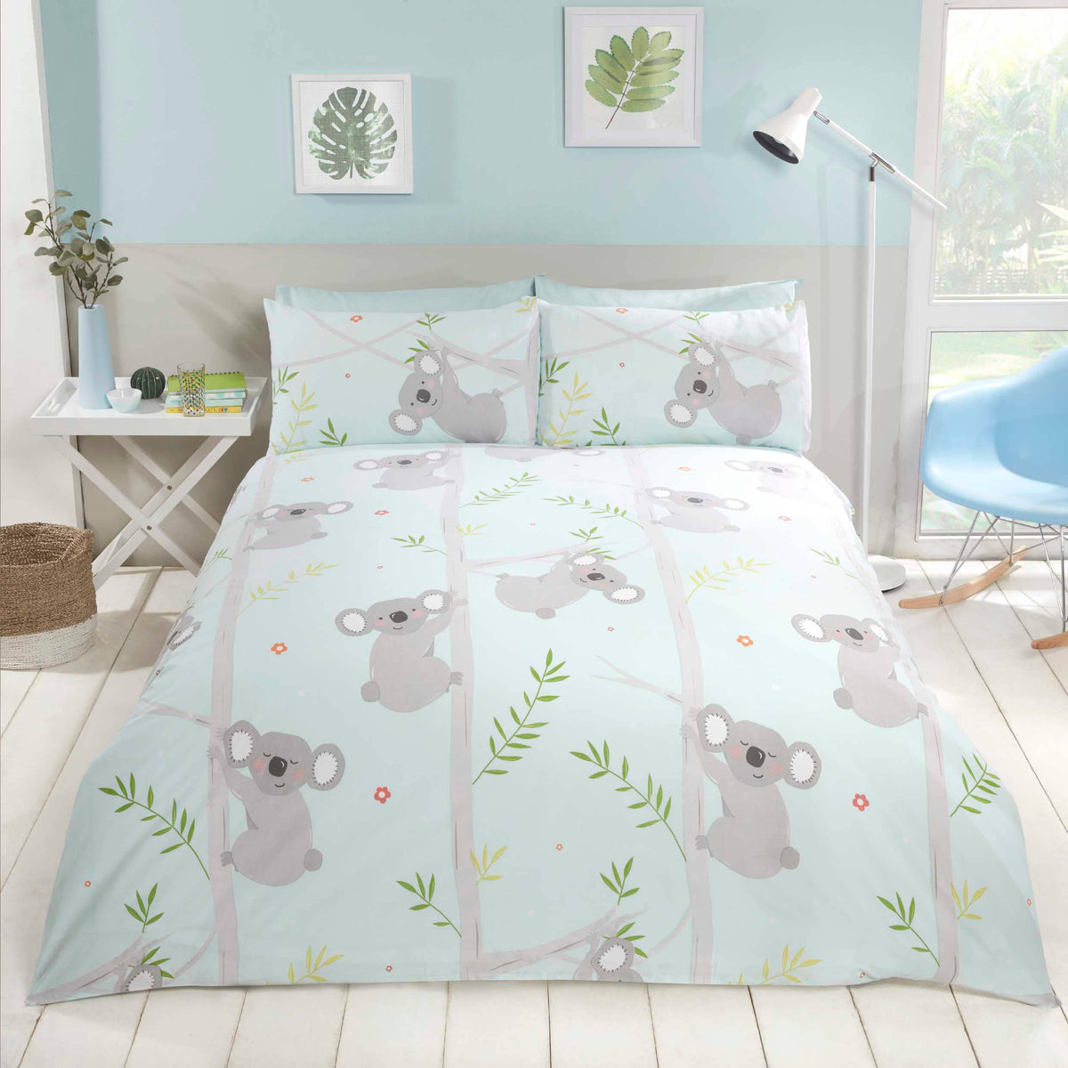 Koala Fun Reversible Duvet Cover Set