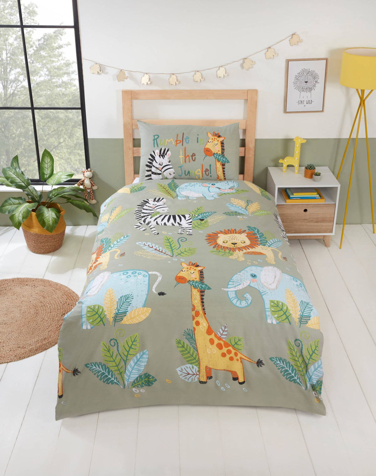 Rumble in the Jungle Reversible Duvet Cover Set