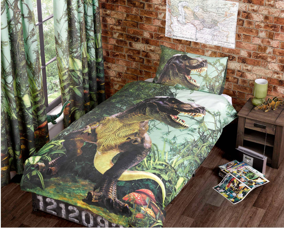 T-Rex Reversible Duvet Cover Set