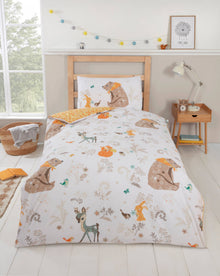 Woodland Friends Reversible Duvet Cover Set