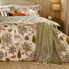 Fable Woodland Reversible Duvet Cover Set in Willow Green