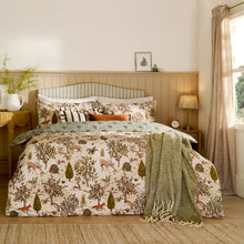 Fable Woodland Reversible Duvet Cover Set in Willow Green