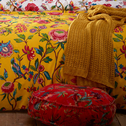 Pomelo Tropical Reversible Duvet Cover Set in Yellow