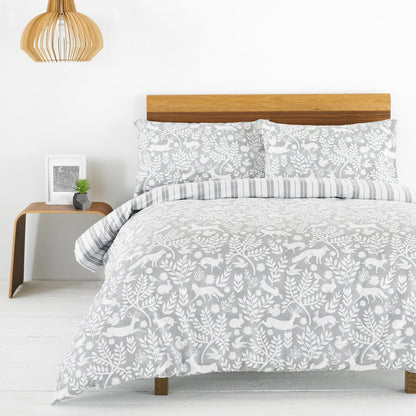 Skandi Woodland Brushed Cotton Duvet Cover Set