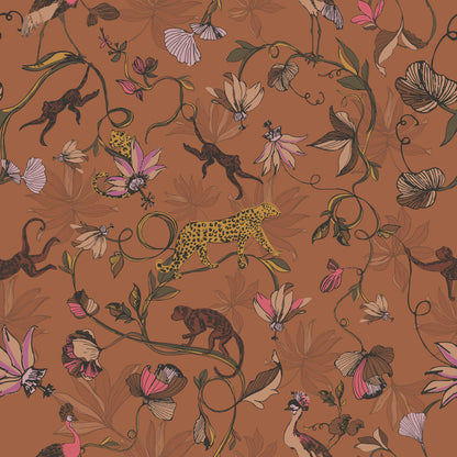 Wildlings Reversible Duvet Cover Set in Warm Sienna