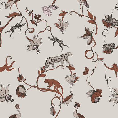 Wildlings Reversible Duvet Cover Set in Warm Sienna