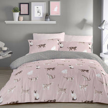 Cats Reversible Duvet Cover Set in Blush by Fusion