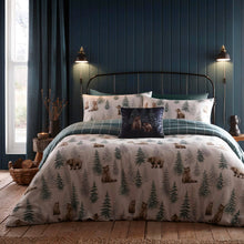 Bear Walks Brushed Cotton Duvet Cover Set