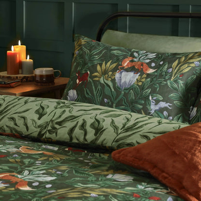 Into the Woods Reversible Duvet Cover Set in Green