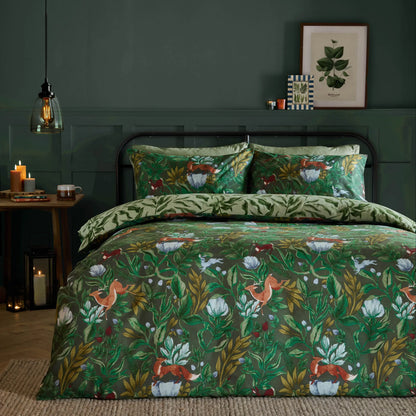 Into the Woods Reversible Duvet Cover Set in Green