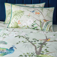 Soiree Peacock Jungle Duvet Cover Set in Green