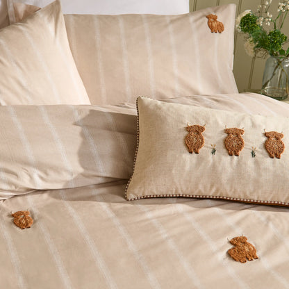 Ramble Highland Cow 100% Cotton Duvet Cover Set