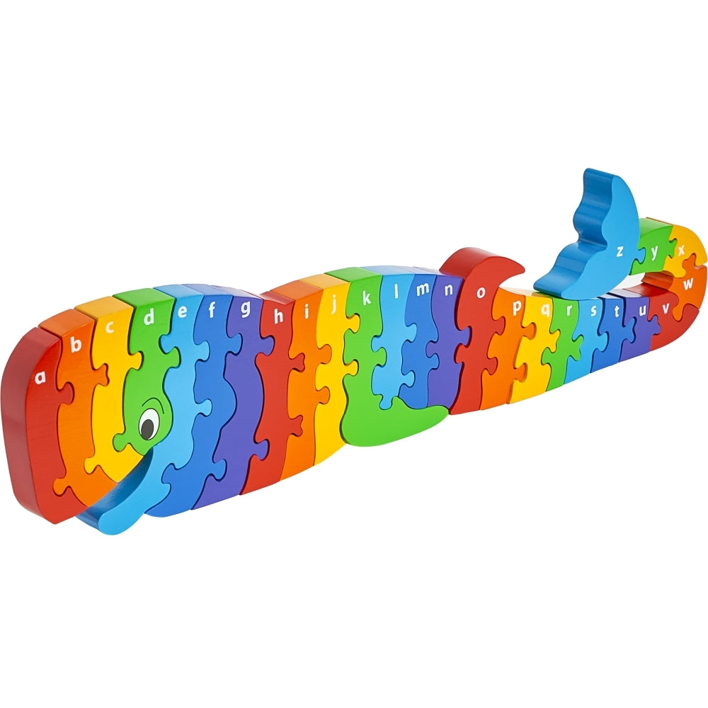 Whale Alphabet 26 Piece Wooden Puzzle from Lanka Kade
