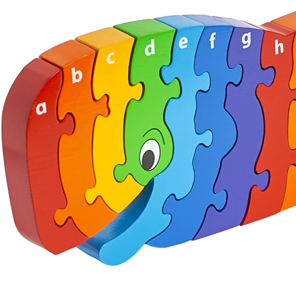 Whale Alphabet 26 Piece Wooden Puzzle from Lanka Kade