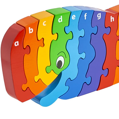 Whale Alphabet 26 Piece Wooden Puzzle from Lanka Kade