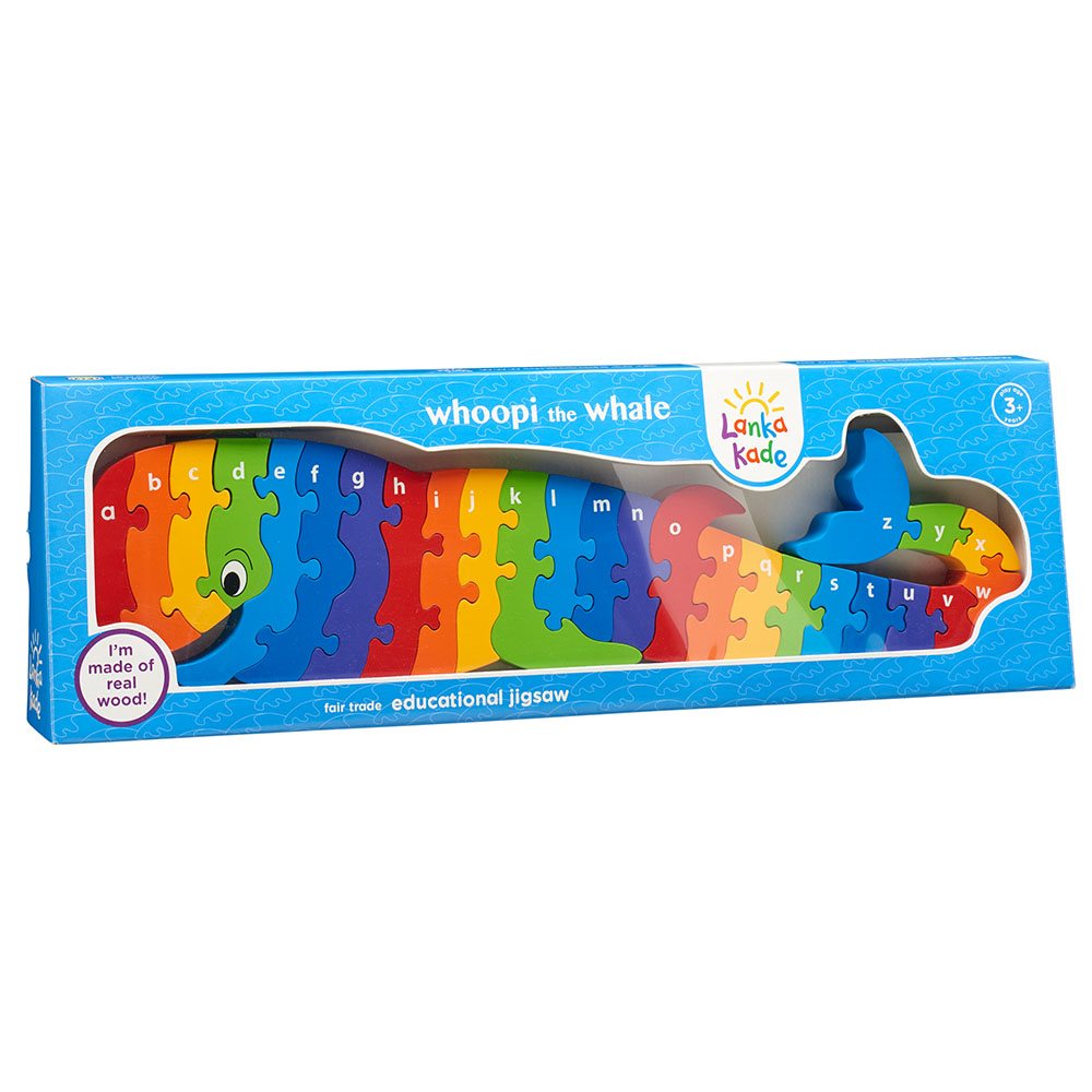 Whale Alphabet 26 Piece Wooden Puzzle from Lanka Kade