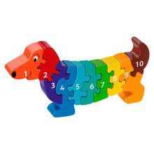 Dog 1-10 Wooden Number Puzzle with 10 Pieces from Lanka Kade