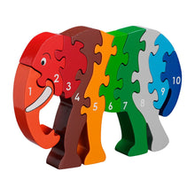 Elephant 1-10 Wooden Number Puzzle with 10 Pieces from Lanka Kade