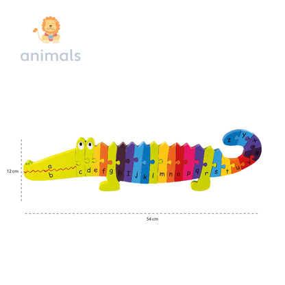 Crocodile Alphabet 26 Piece Wooden Puzzle from Orange Tree Toys