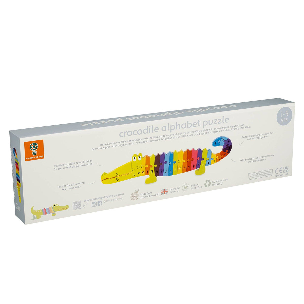 Crocodile Alphabet 26 Piece Wooden Puzzle from Orange Tree Toys