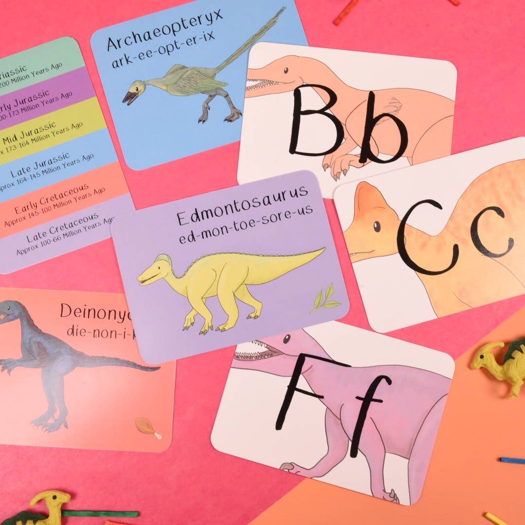 Alphabet of Amazing Dinosaurs Flash Cards