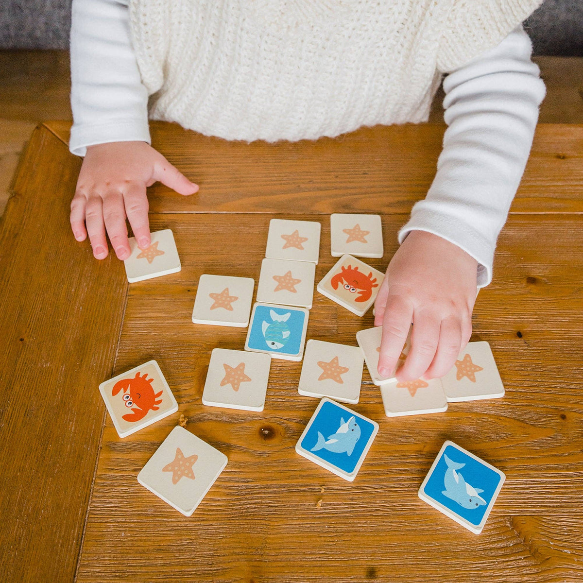 Sea Life Wooden Memory Game from Orange Tree Toys