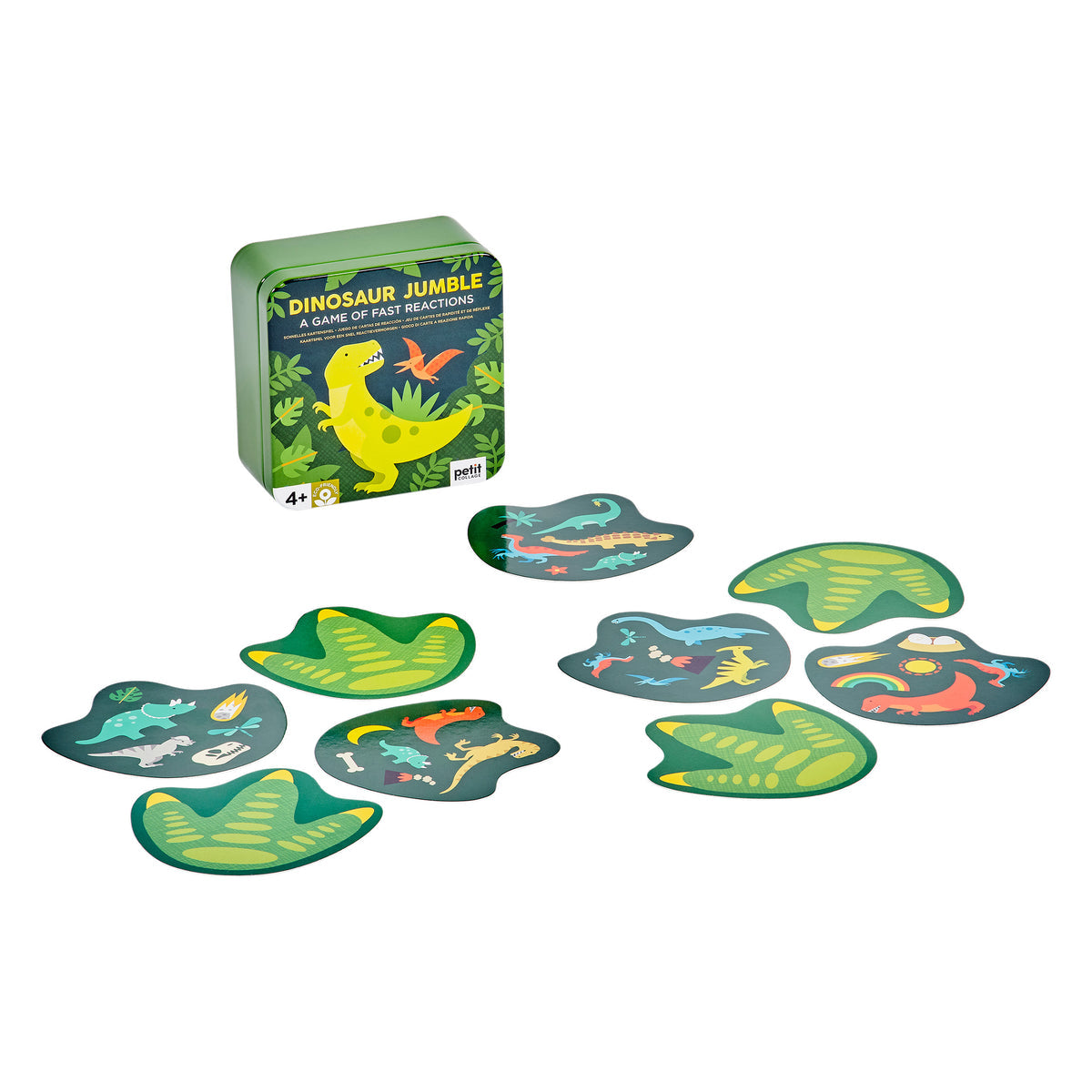 Dinosaur Jumble Fast-Reaction Card Game from Petit Collage