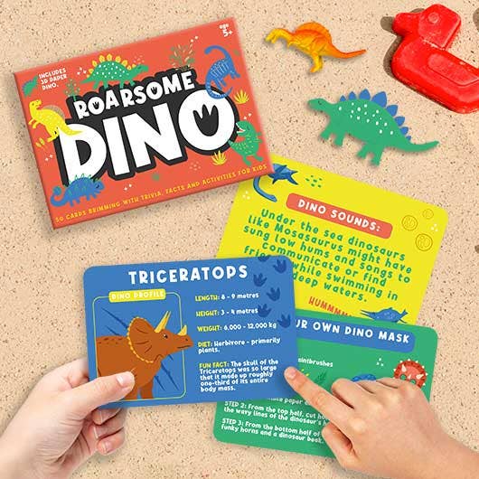 Roarsome Dino Kids Trivia Cards from Gift Republic