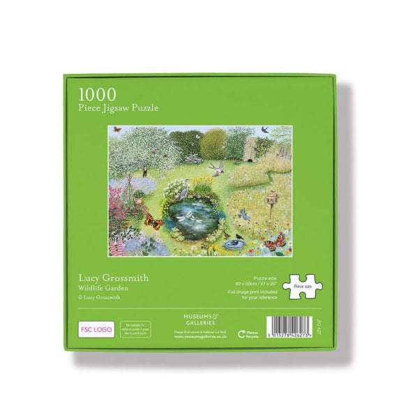 Wildlife Garden 1000 Piece Jigsaw Puzzle by Lucy Grossmith