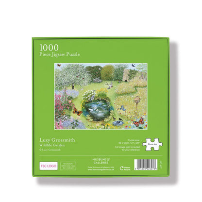 Wildlife Garden 1000 Piece Jigsaw Puzzle by Lucy Grossmith