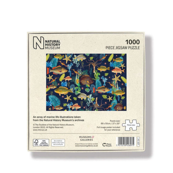 Natural History Museum Marine Life 1000 Piece Jigsaw Puzzle