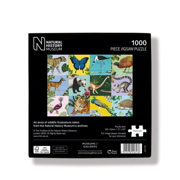 Natural History Museum Wildlife 1000 Piece Jigsaw Puzzle