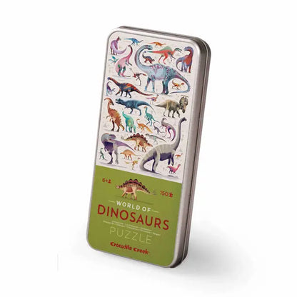 Crocodile Creek Dinosaur 150 Piece Tin Jigsaw Puzzle