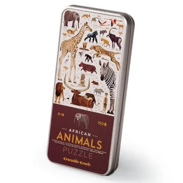 Crocodile Creek African Animals 150 Piece Tin Jigsaw Puzzle