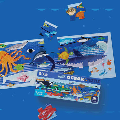 Crocodile Creek Oceans 60 Piece Long Jigsaw Puzzle
