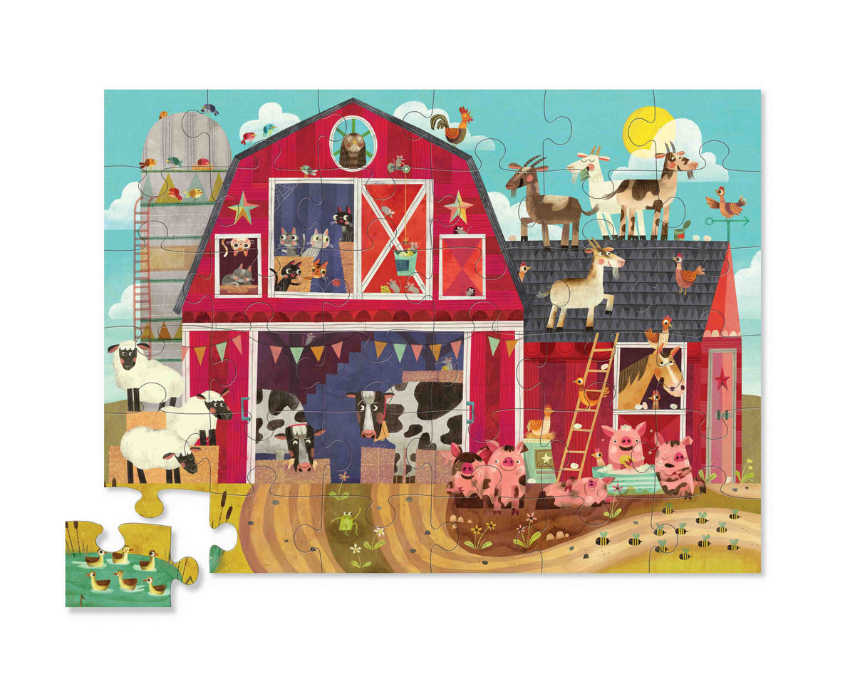 Crocodile Creek Barnyard 36 Piece Floor Jigsaw Puzzle