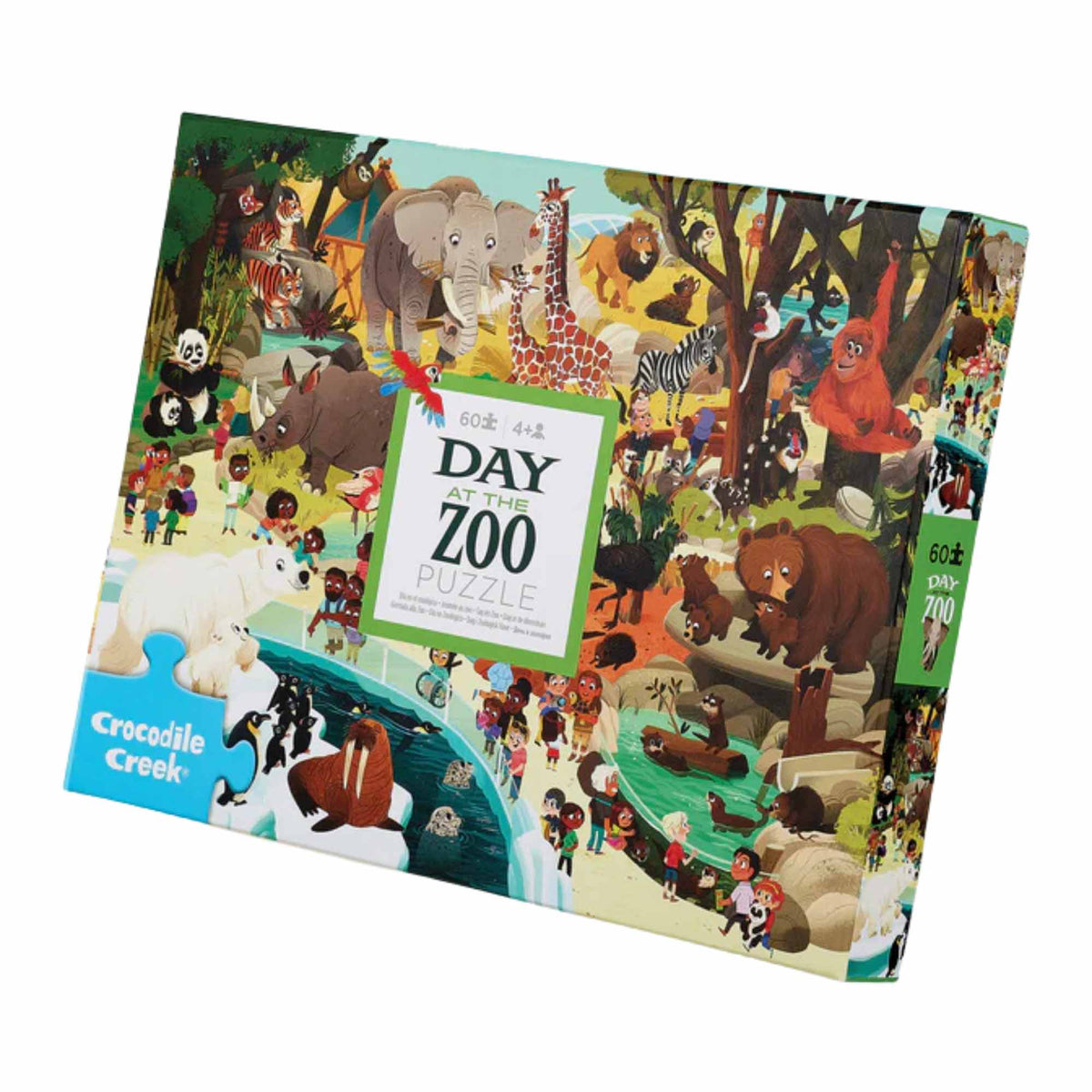 Crocodile Creek Day at the Zoo 60 Piece Floor Jigsaw Puzzle