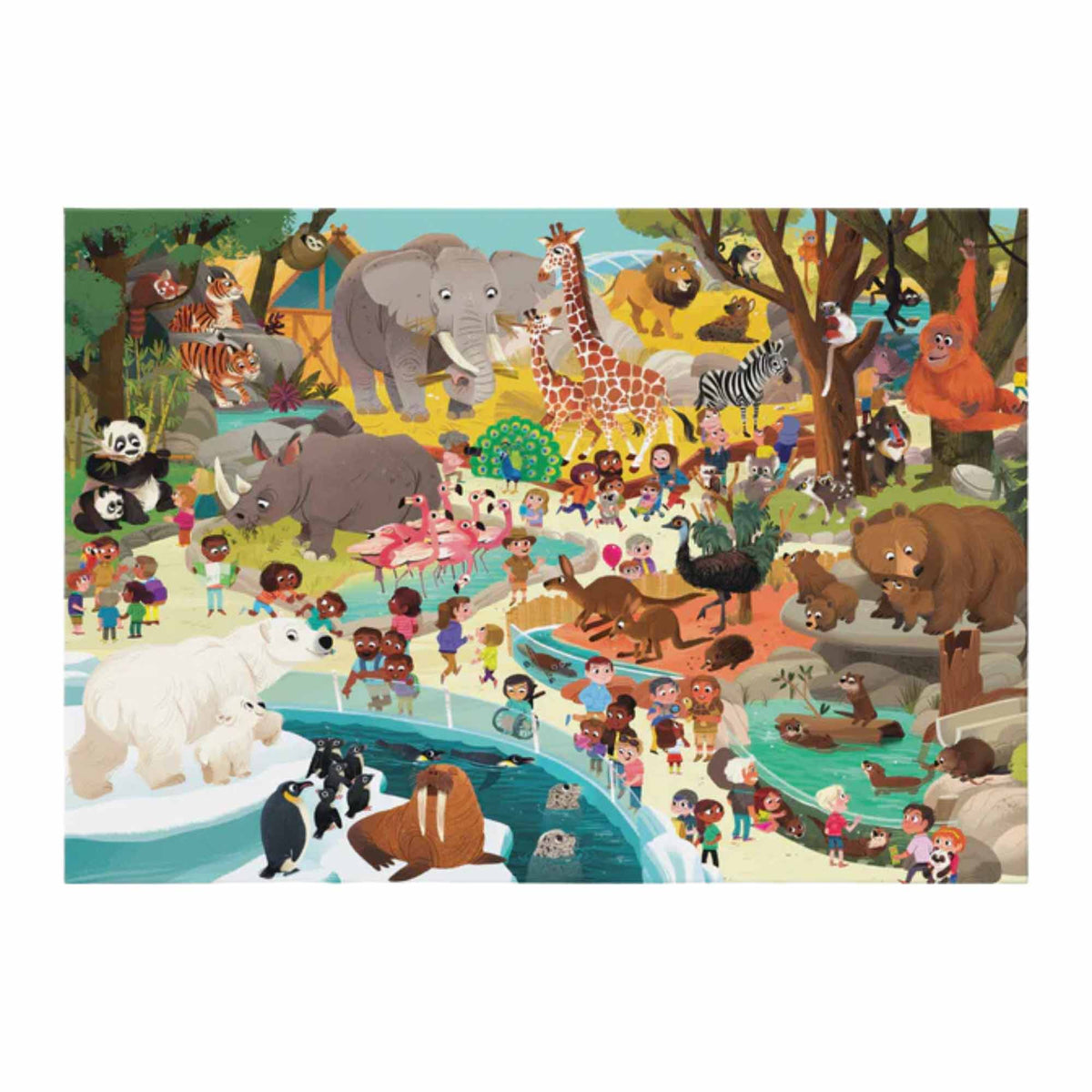 Crocodile Creek Day at the Zoo 60 Piece Floor Jigsaw Puzzle